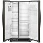 Whirlpool 24.5 Cu. Ft. 36" Wide Side-by-Side Refrigerator in Fingerprint Resistant in Black Stainless Steel, , large