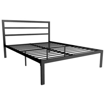 DHP Signature Sleep Laurier Queen Platform Bed with Headboard in Black, , large