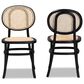 Baxton Studio Garold Side Chair in Beige and Black (Set of 2), , large