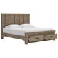Ashley Oliandon King Storage Bed with Dresser Chest and 2 Nighstands in Brown, , large