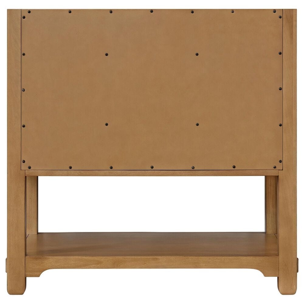 James Martin Vanities Malibu 36&quot; Single Bathroom Vanity in Amber Birch with 3 cm Ethereal Noctis Quartz Top and Rectangular Sink, , large
