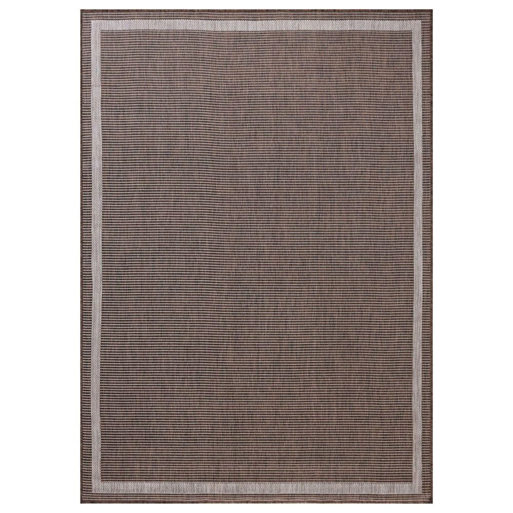 Loloi Easton Dove and Coffee 8&#39;6&quot; x 11&#39;6&quot; Indoor/Outdoor Area Rug, , large