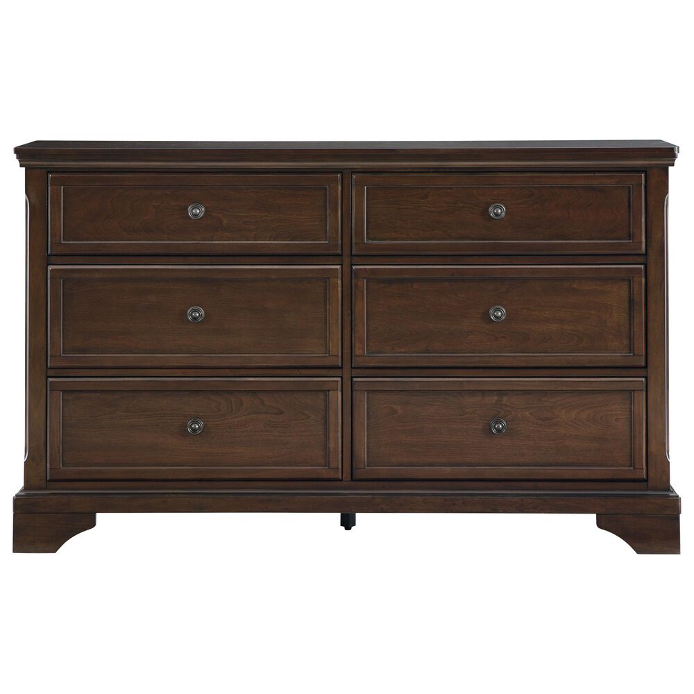 Ashley Trellington 6-Drawer Dresser in Warm Brown Cherry, , large
