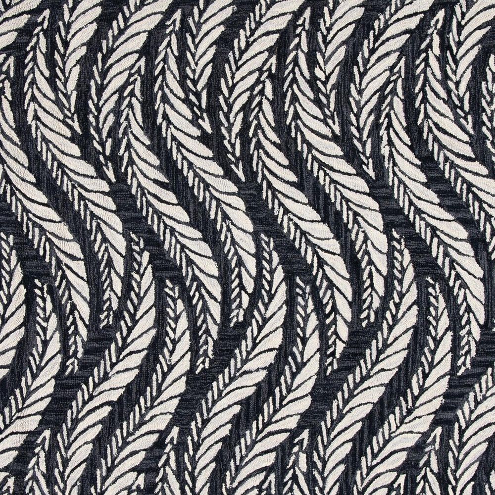 Safavieh Micro-Loop MLP170H 5&#39; x 8&#39; Charcoal and Ivory Area Rug, , large