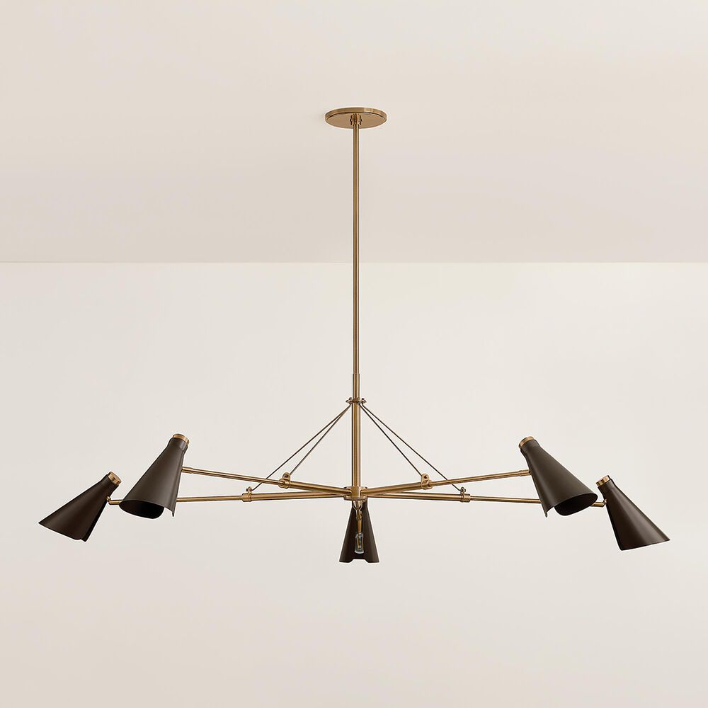 Troy Lighting Andersen 5-Light Chandelier in Patina Brass and Bronze, , large
