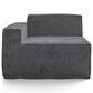 Furniture of America Facil 3-Piece Modular Track Arm Sofa in Dark Gray, , large