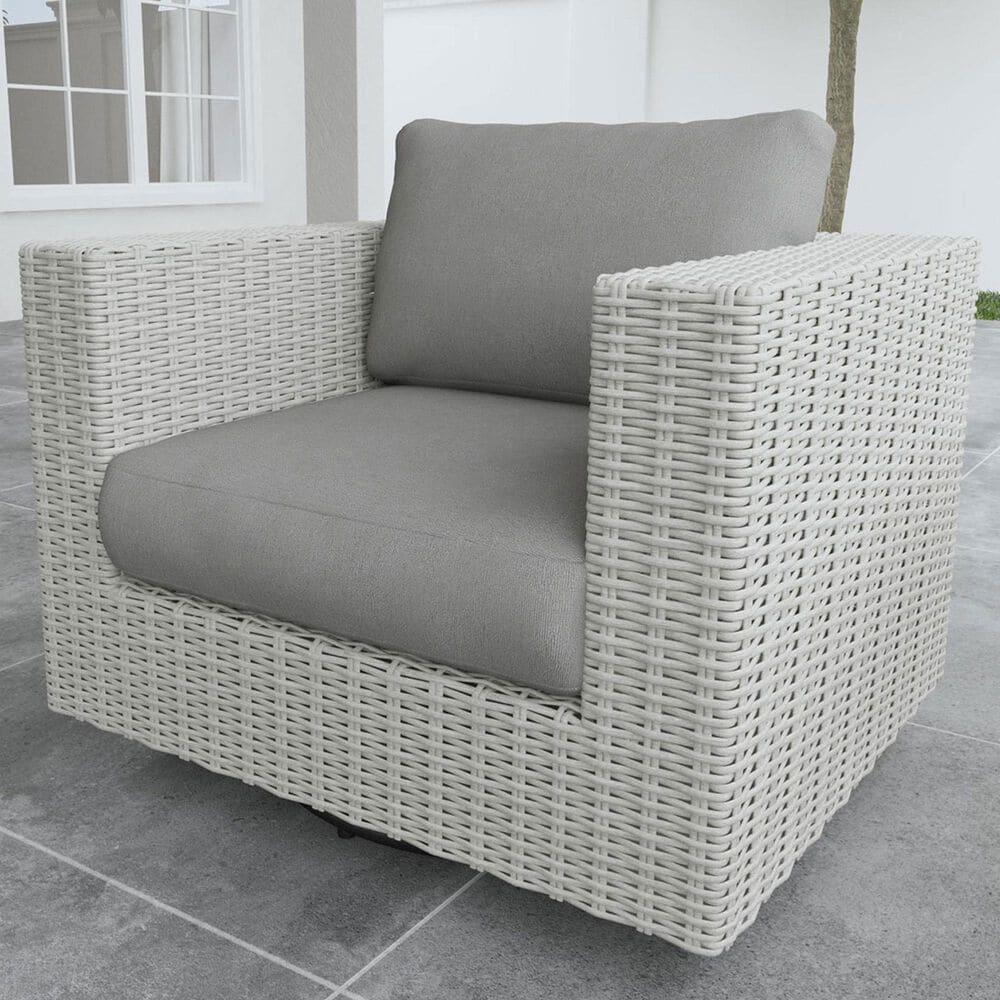 Steve Silver Co. Blakley Patio Swivel Chair in Dark Gray, , large