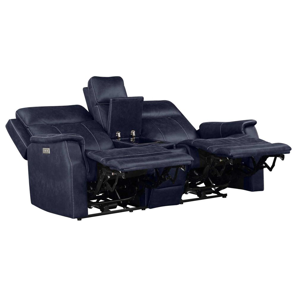 Steve Silver Valencia Power Recliner Console in Ocean Blue, , large