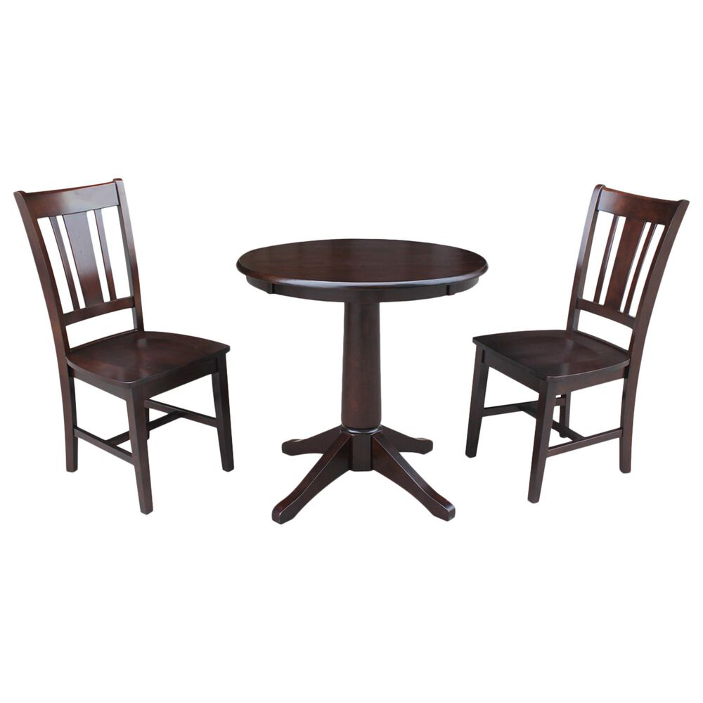 International Concepts San Remo 3-Piece Dining Set in Rich Mocha, , large