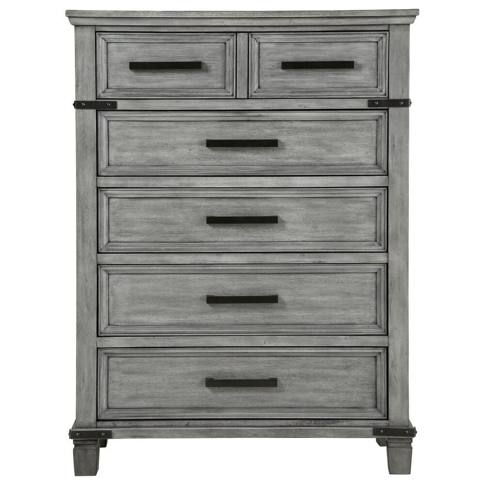 Ashley Russelyn 6-Piece Cal King Panel Bed Set in Gray, , large