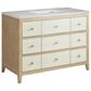 James Martin Vanities Celeste 48" Single Vanity in Sun-washed Oak with Embossed Shagreen and with 3 cm Arctic Fall Solid Surface Top, , large