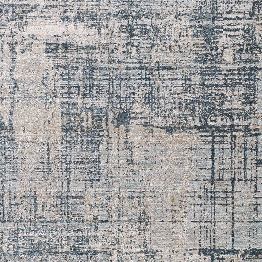 Surya Brunswick 7&#39;10&quot; Round Pale Blue, Dusty Sage, Olive, Teal, Taupe, Light Gray, White and Navy Area Rug, , large