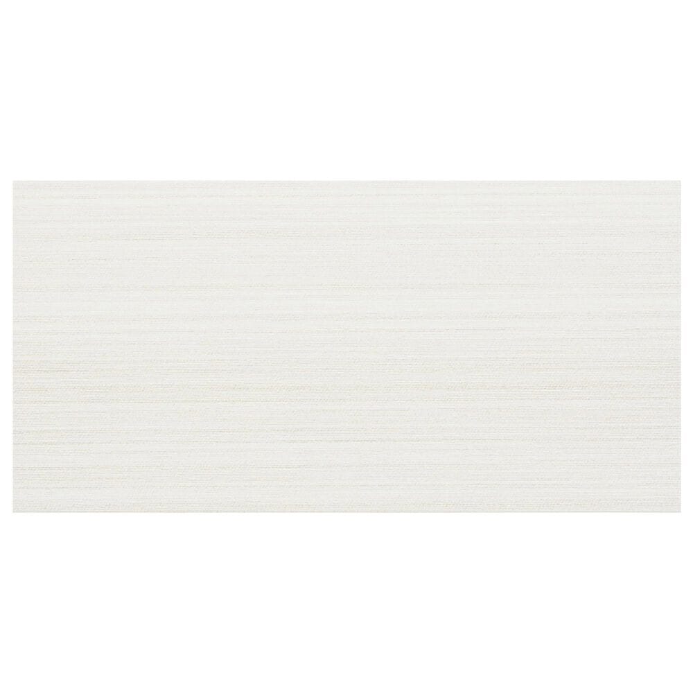 Dal-Tile Fabric Art Morden Linear White 12" x 24" Porcelain Tile, , large