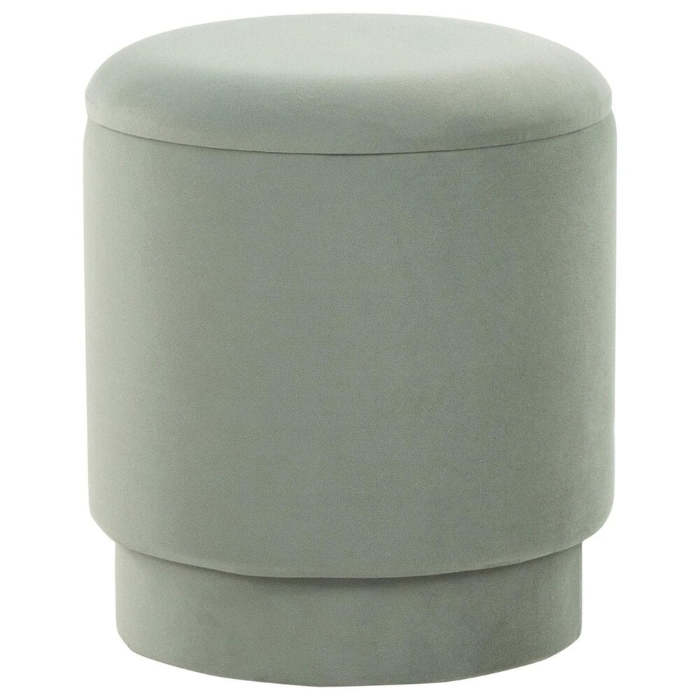 Lumisource Marla 2-Piece Upholstered Ottoman Set in Light Green Velvet, , large