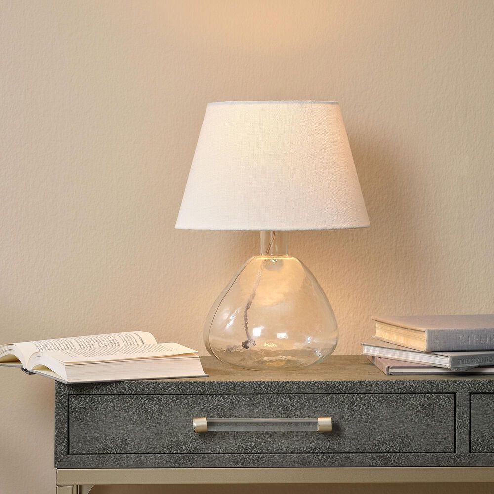 Jamie Young Flomar Blown Glass Table Lamp in Clear, , large