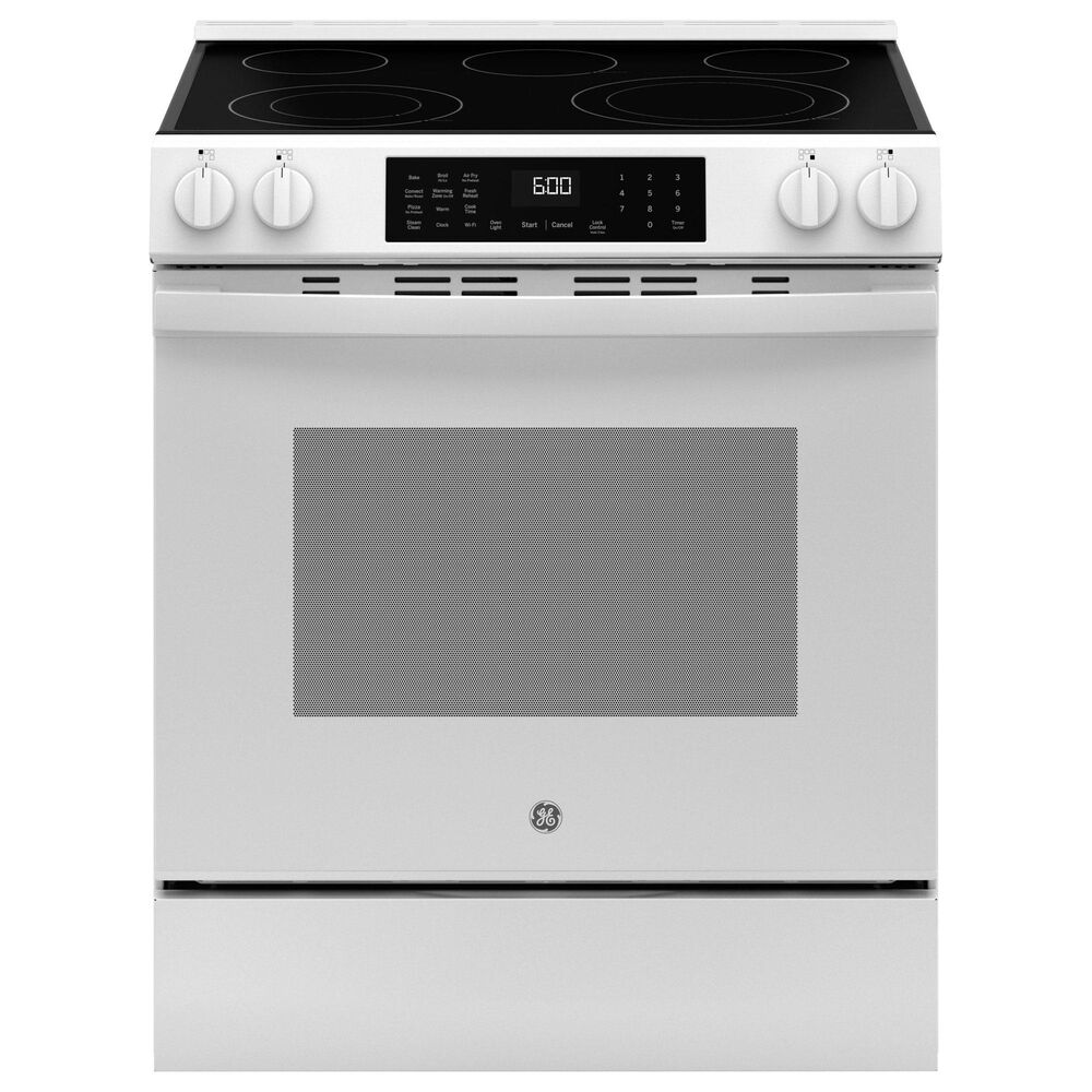 GE Appliances 2-Piece Kitchen Packages with 30&quot; Slide-In Electric Range and 1.9 Cu. Ft. Over-the-Range Microwave Oven in White, , large