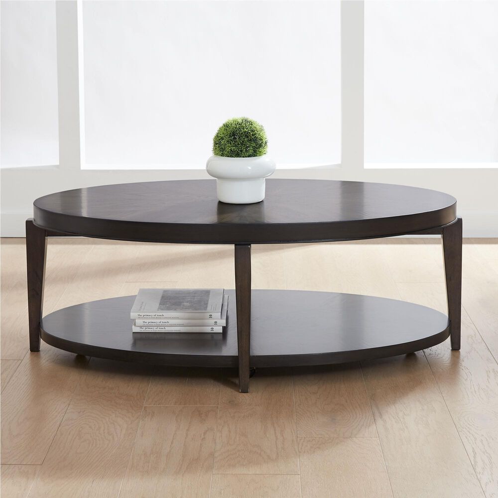 Belle Furnishings Penton Oval Cocktail Table in Espresso, , large