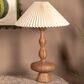 Creative Coop Andi Resin Table Lamp with Pleated Shade in Brown, , large