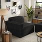 Furniture of America Facil 2-Piece Modular Track Arm Loveseat in Black, , large