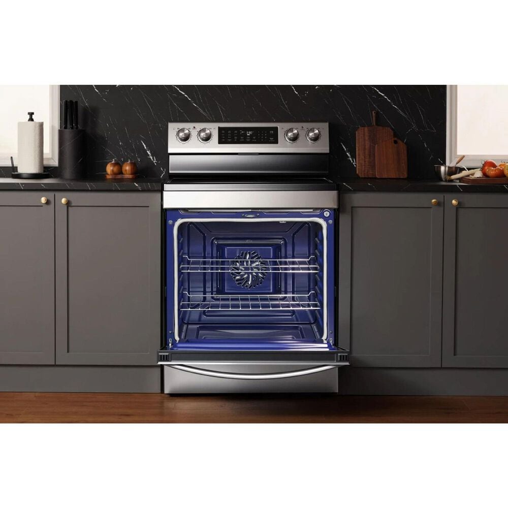 Midea 30" Freestanding Electric Range with 5 Burners and Air Fry in Stainless Steel, , large