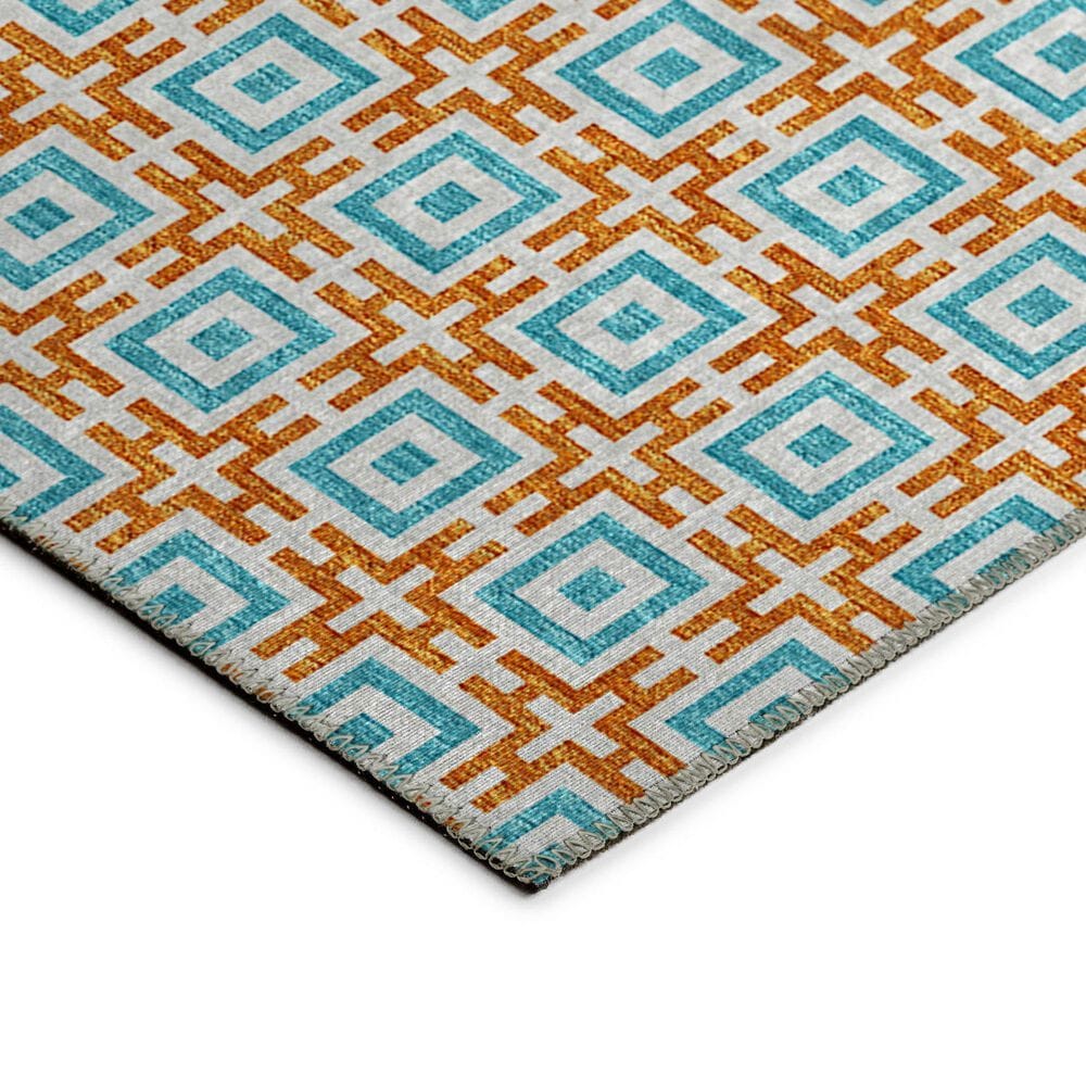 Dalyn Rug Company Marlo 2&#39;3&quot; x 10&#39; Orange Indoor/Outdoor Runner, , large