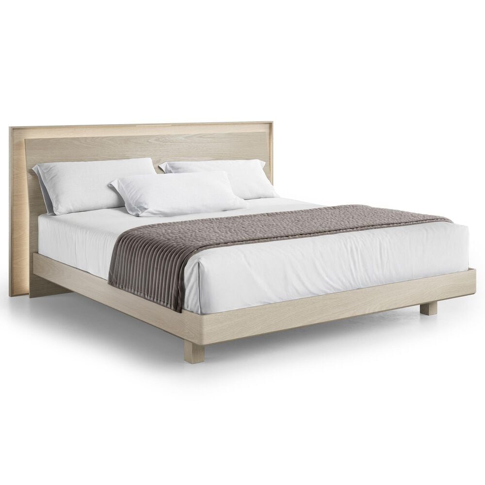 BDI Kara 4-Piece King Bedroom Set in Washed Oak, , large