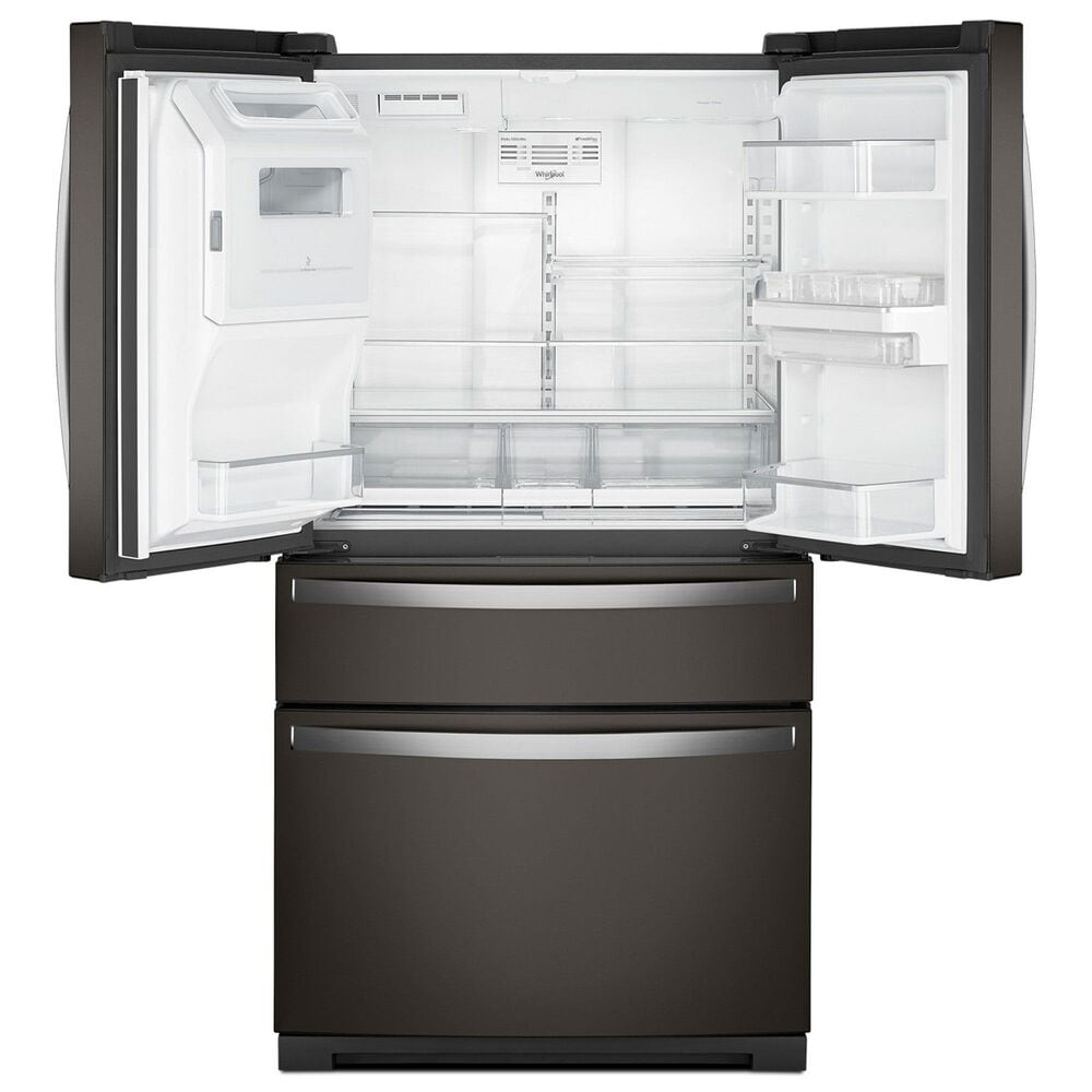Whirlpool 26 Cu. Ft. 4-Door French Door Refrigerator with Prep and Store Bins in Black Stainless, , large