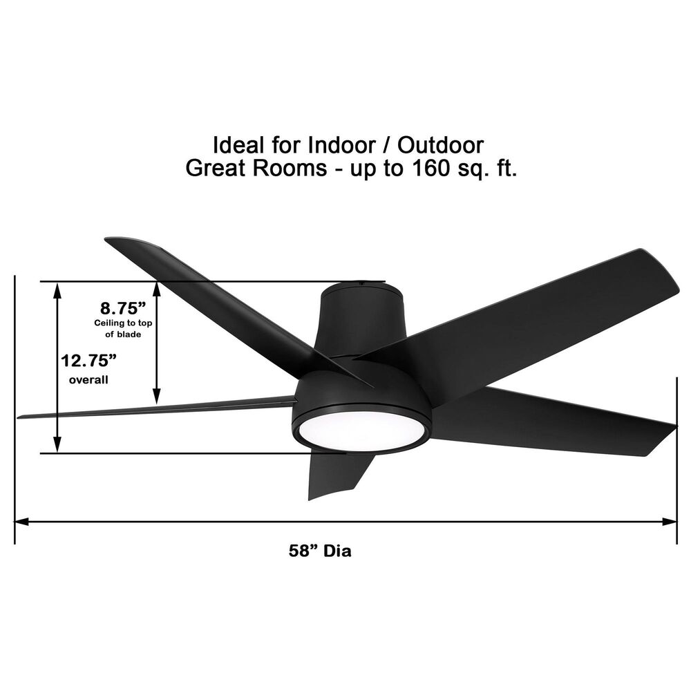 Minka-Aire Chubby II 58" Smart Indoor/Outdoor Ceiling Fan in Coal, , large