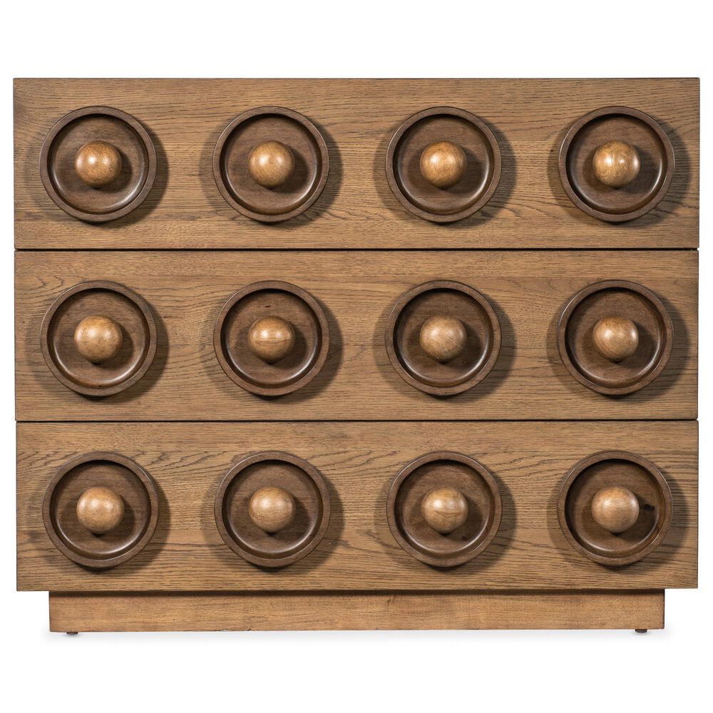 Hooker Furniture Commerce and Market Knobby 3-Drawer Accent Chest in Brown, , large
