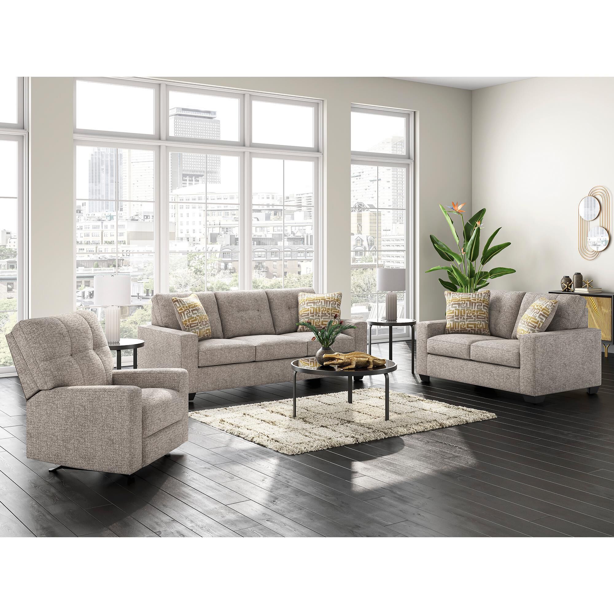 Ashley Larimer Stationary Sofa in Iron