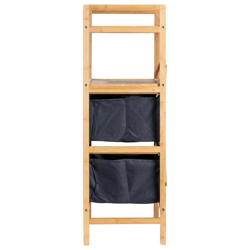 Household Essentials Storage Shelf with Cotton Fabric Drawers in Natural, , large