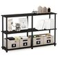 HOMLUX Turn-N-Tube 3-Tier Double Size Storage Display Rack in Espresso and Black, , large