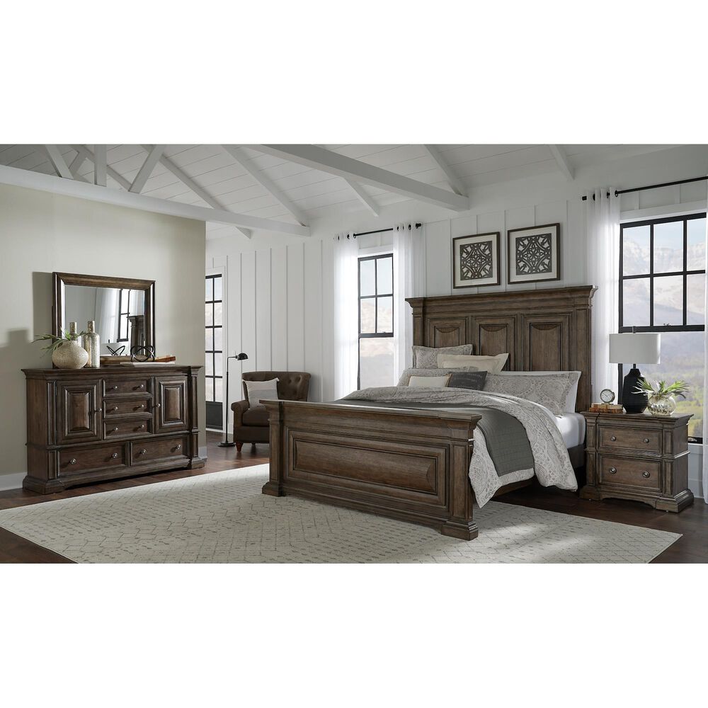 Pulaski Furniture Corp Woodbury 5-Piece King Bedroom Set in Brown, , large