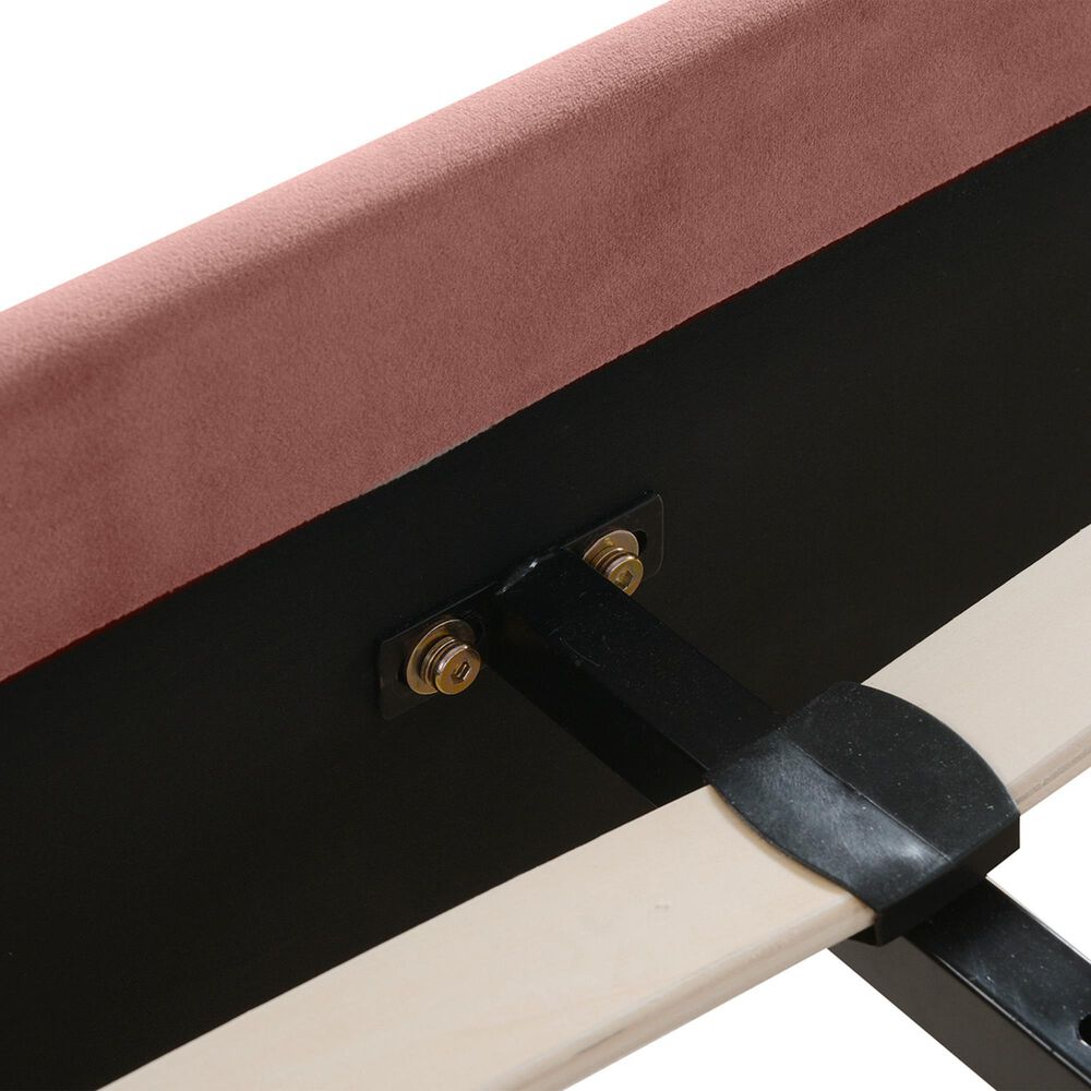 Jennifer Taylor Home Aspen Queen Upholstered Platform Bed in Ash Rose, , large