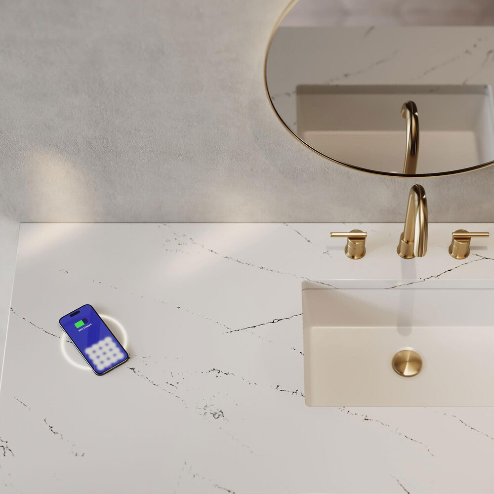 James Martin Vanities Breckenridge 60" Single Bathroom Vanity in Bright White with 3 cm Ethereal Noctis Quartz Top, Rectangular Sink and FreePower Wireless Charger, , large