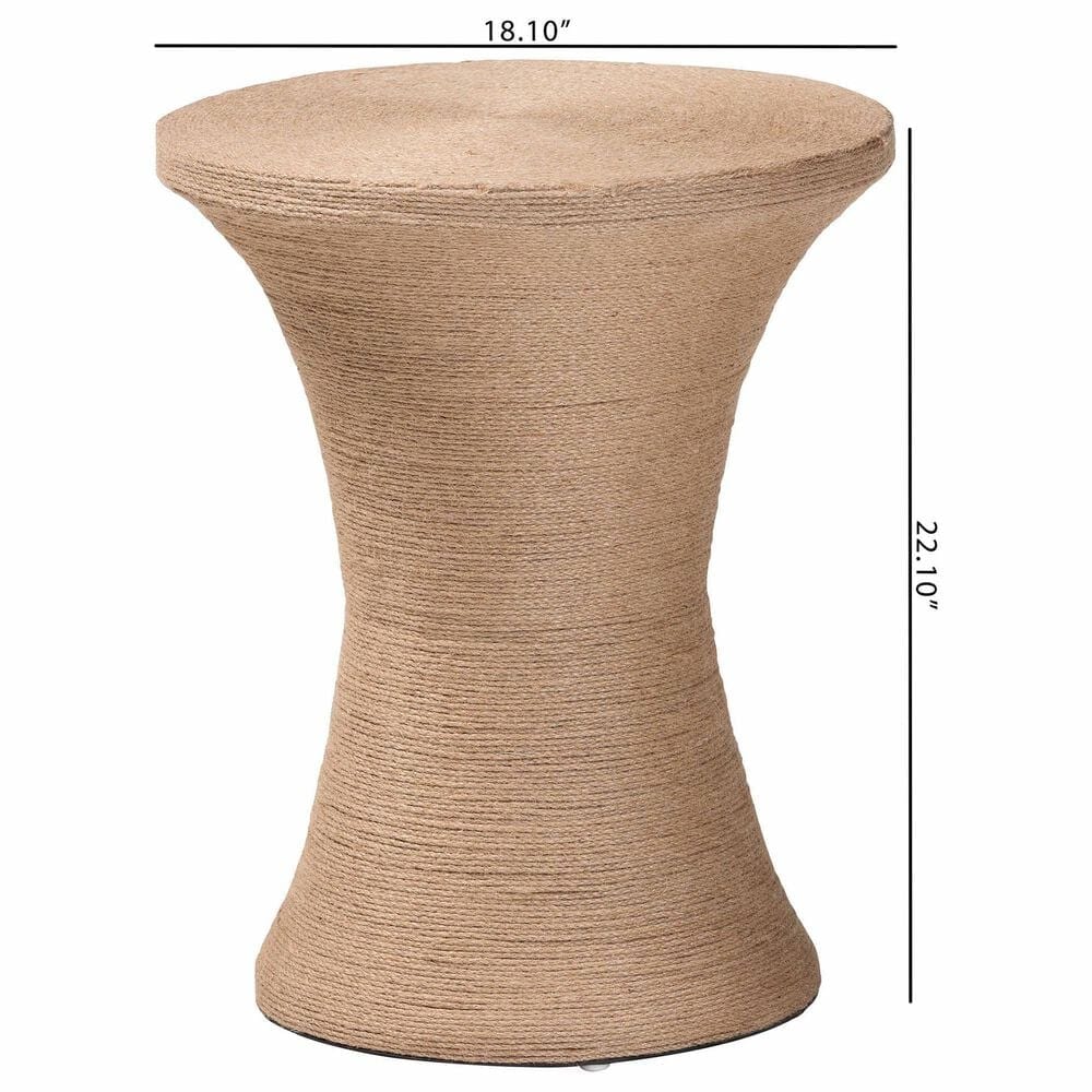 Baxton Studio Cady Side Table in Natural Brown, , large