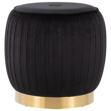 Lumisource Tania Ottoman in Black and Gold, , large