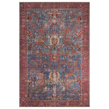Loloi Loren LQ-10 5" x 7"6" Blue and Red Area Rug, , large