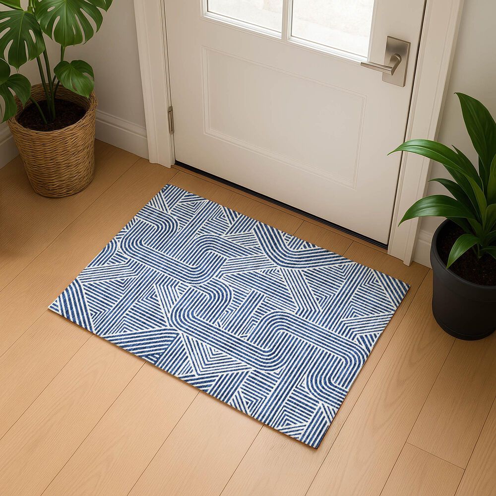 Dalyn Rug Company The Reserve TR14 Navy 1&#39;8&quot; x 2&#39;6&quot; Indoor/Outdoor Area Rug, , large