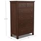 Archbold Furniture Heritage 6 Drawer Chest in Brown Mahogany, , large