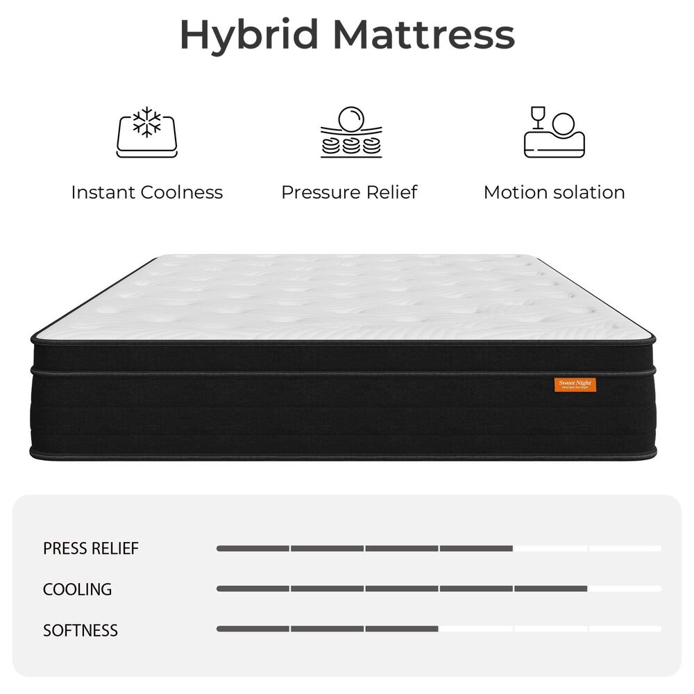 SweetNight Twilighty 12" Medium Queen Mattress in a Box, , large