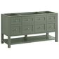 James Martin Vanities Breckenridge 60" Single Bathroom Vanity in Smokey Celadon with 3 cm White Zeus Quartz Top and Rectangular Sink, , large