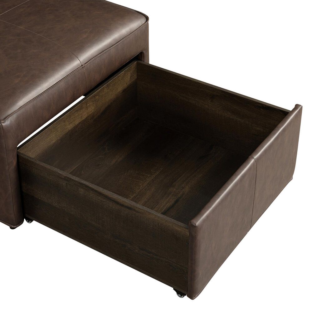 Lifestyle Solutions Hailey Storage Ottoman in Brown, , large