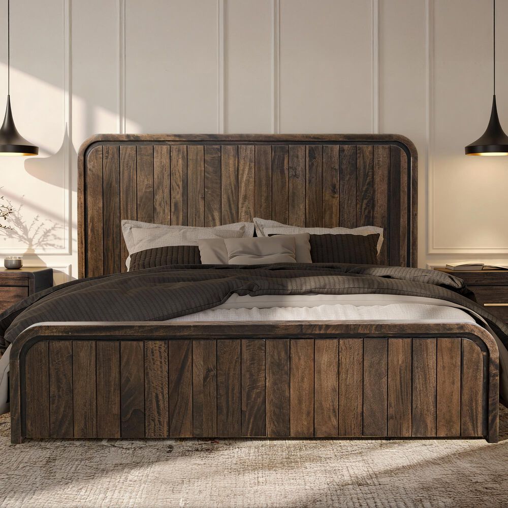 Fallridge Mezquite Queen Panel Bed in Black, , large