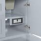 James Martin Vanities Breckenridge 60" Single Bathroom Vanity in Serenity Blue with Single Hole 3 cm White Zeus Quartz Top and Rectangular Sink, , large