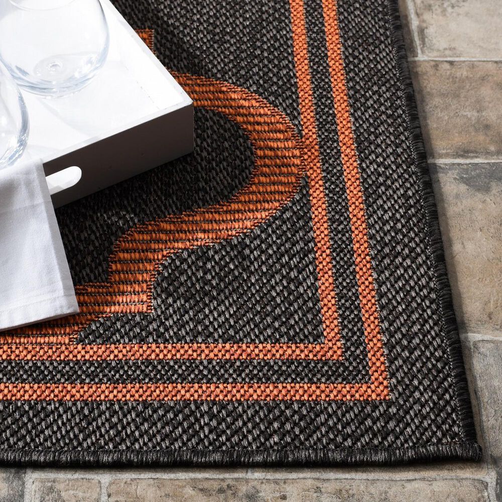 Safavieh Bermuda 4&#39; x 6&#39; Charcoal and Rust Indoor/Outdoor Area Performance Rug, , large