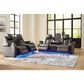 Ashley Fyne-Dyme 2-Piece Power Reclining Living Room Set in Shadow, , large