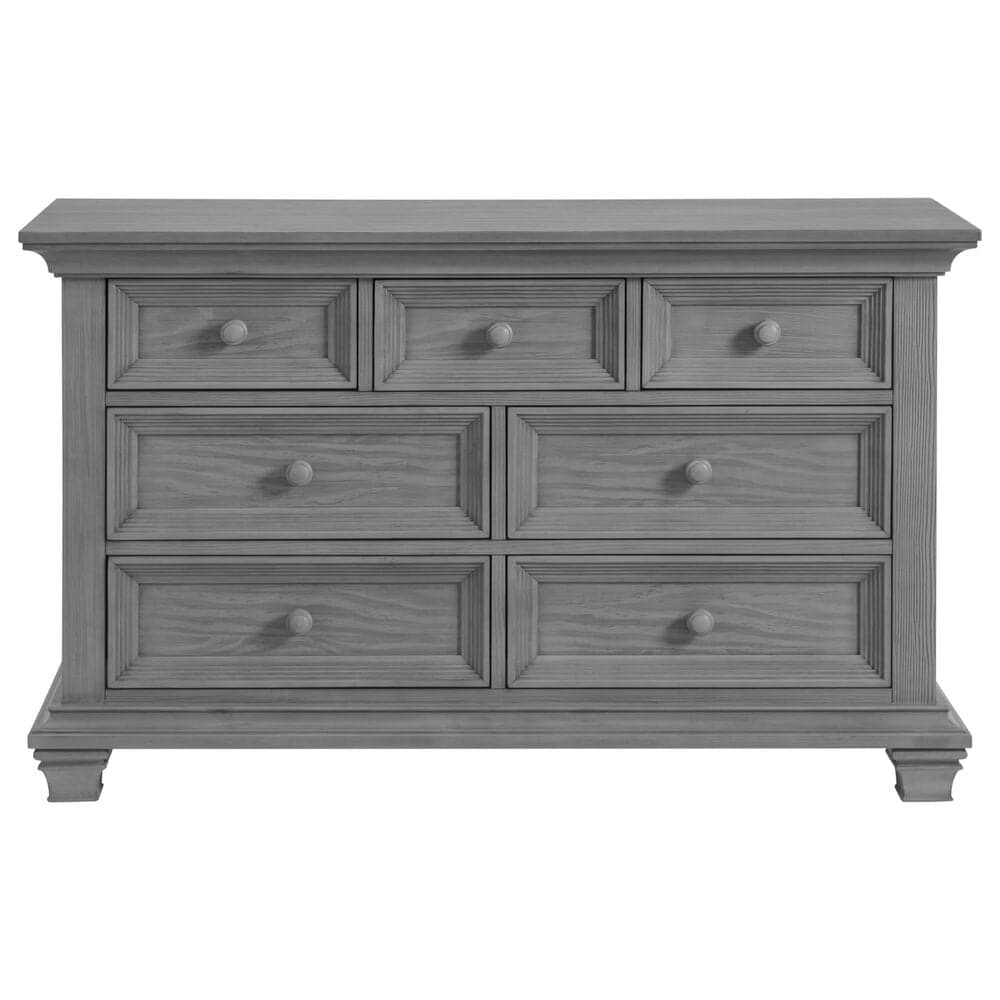 Oxford Baby Weston 2-Piece 4-in-1 Crib and Dresser Nursery Set in Dusk Gray, , large