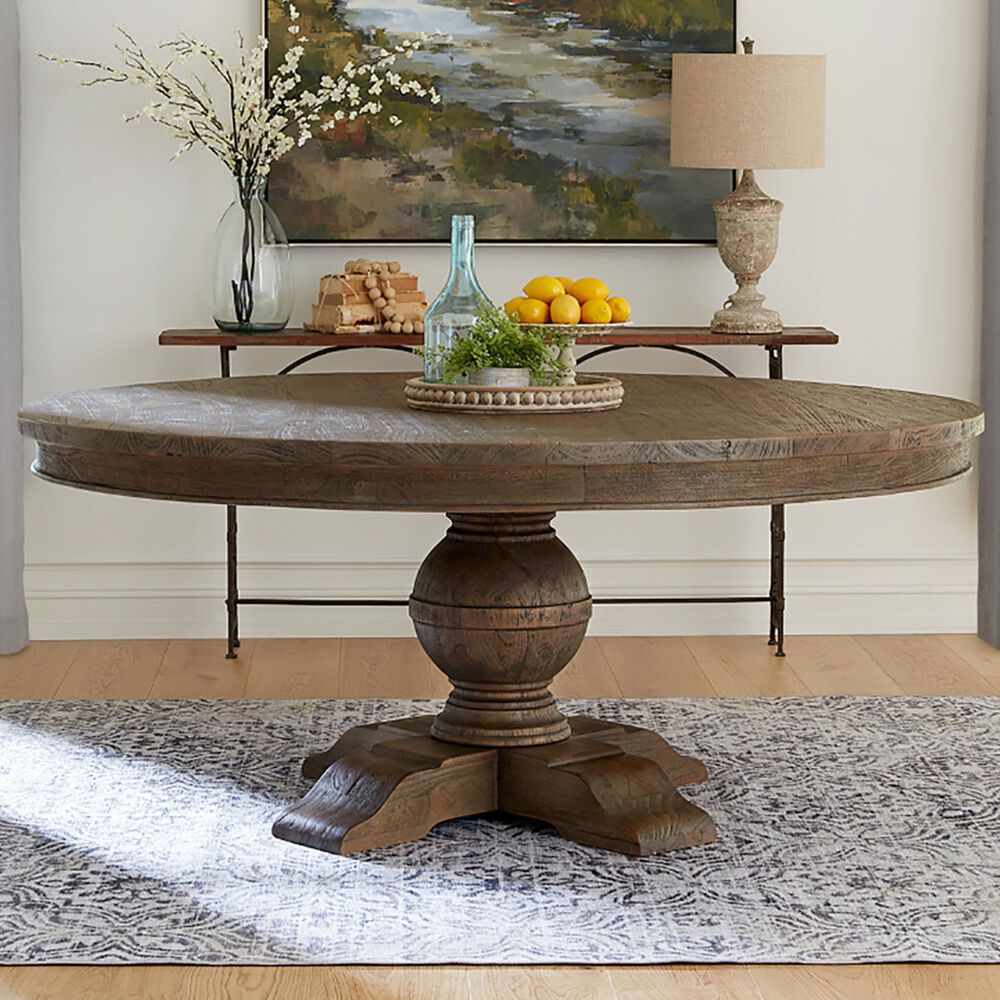 Home Trends &amp; Design Colonial Plantation 72&quot; Dining Table in Weathered Teak - Table Only, , large