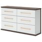 Ashley Kendanport 6-Drawer Dresser in Dark Brown and Matte White, , large